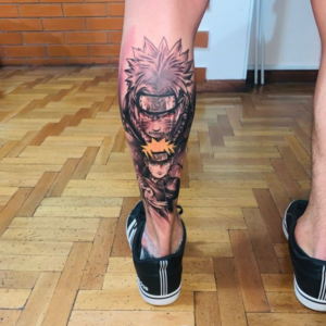 tatuagem na perna masculina