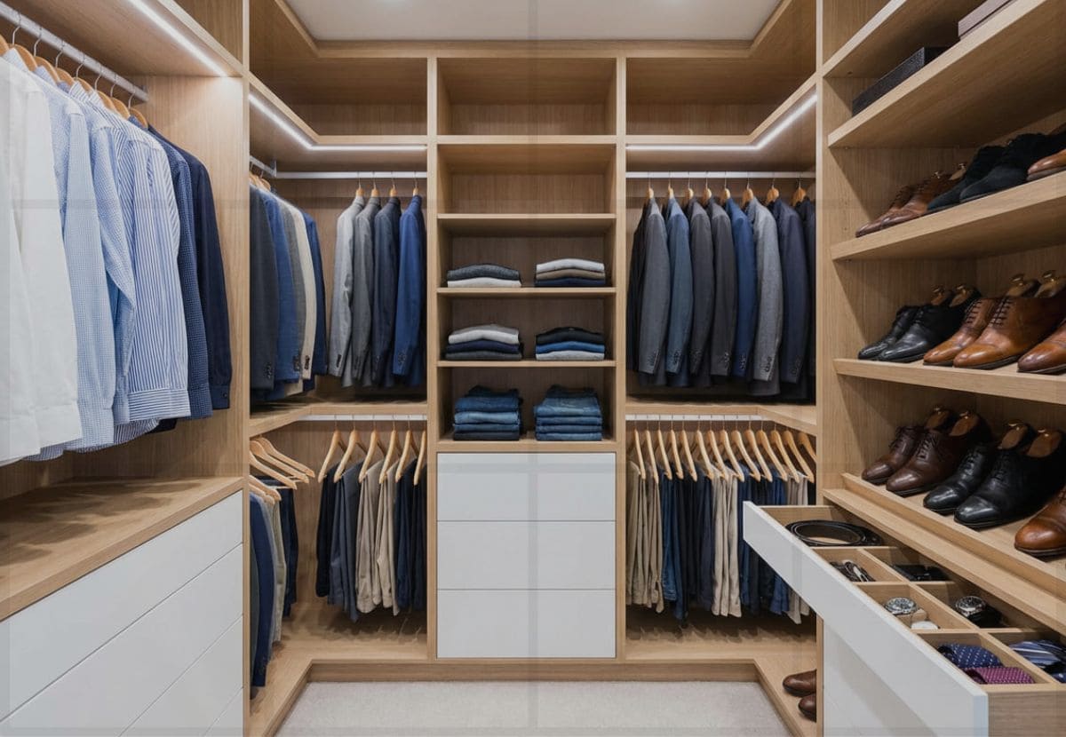 Como montar um guarda roupa masculino Versátil e Inteligente